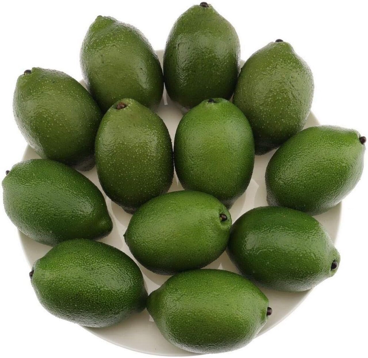 12pcs Realistic Artificial Green Lemons – High-Quality Faux Limes for Home, Party, and Holiday Decoration